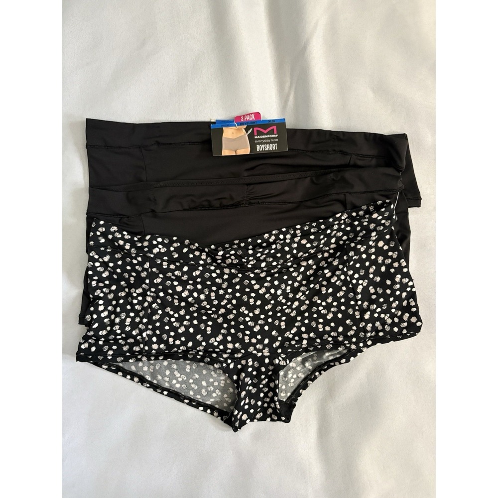 NEW Maidenform Everyday Luxe BoyShorts Size XLarge Multi-Color DM3TBS 3 Pair